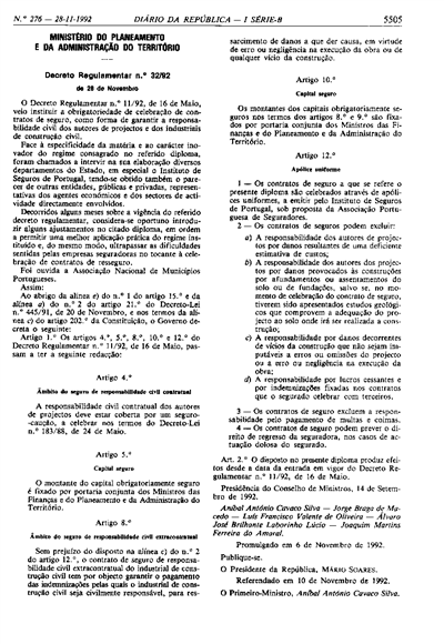 Decreto Regulamentar nº 32/92