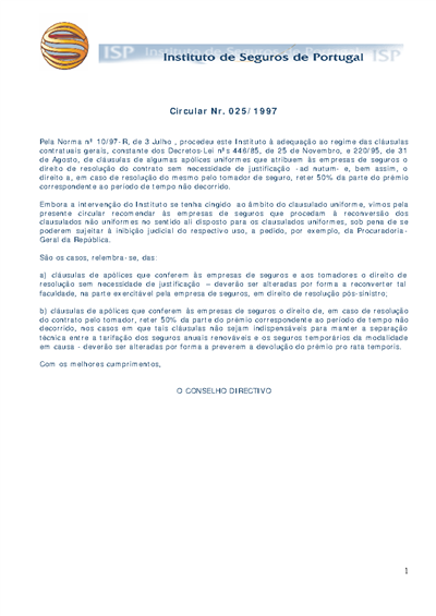 Circular nº 25/1997 (35 KB)