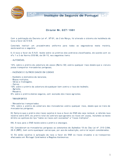 Circular nº 27/1991(35 KB)